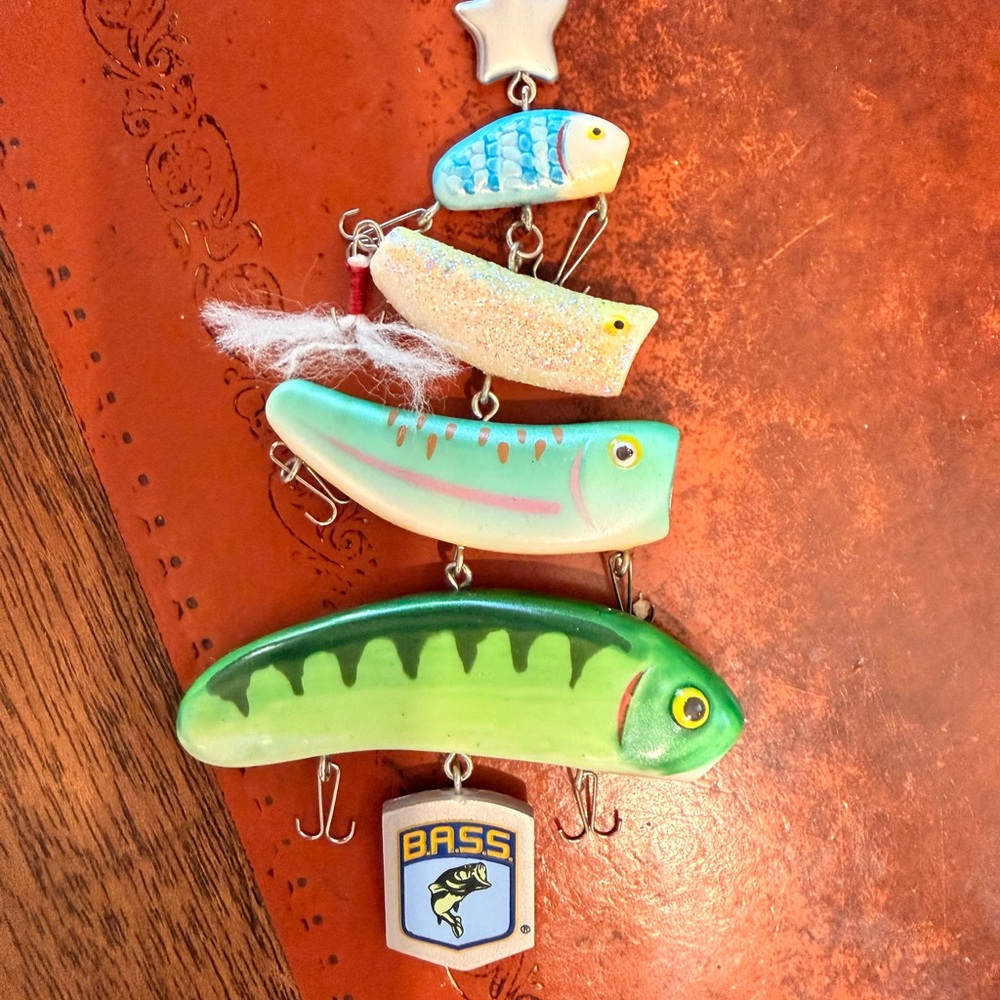 2 Hallmark Keepsake BASS Boat and BASS Lure Ornaments - Picture 4 of 11